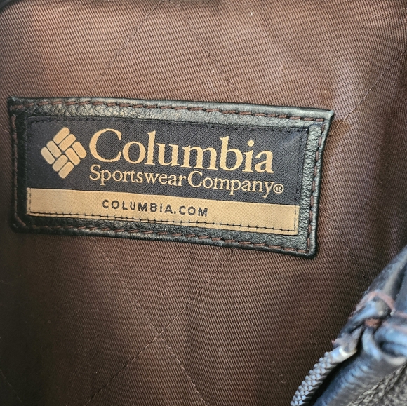 Columbia Leather Coat, Deep Brown, Mens Large - Picture 5 of 6
